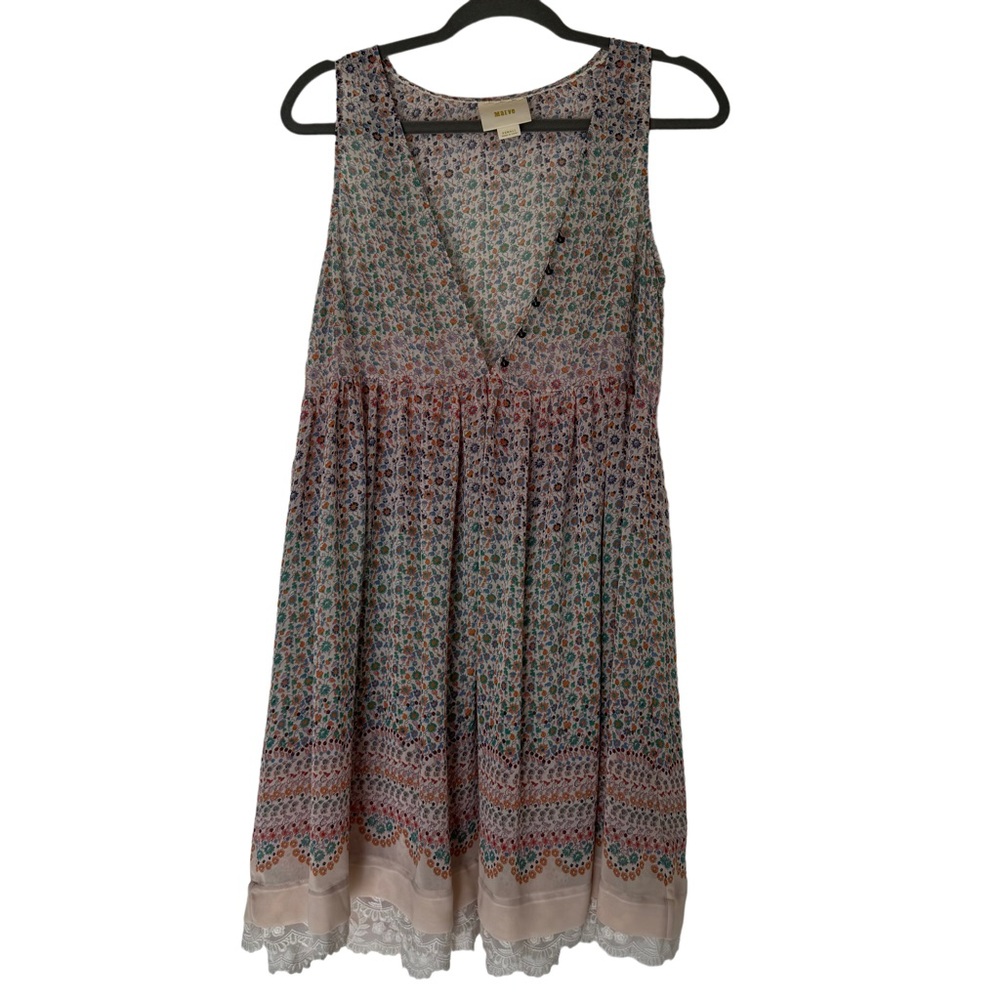 Anthropologie Maeve Violetta Oversized Sheer Babydoll Boho Dress Size XS